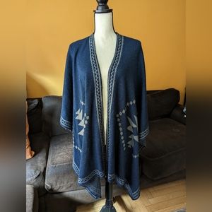 Blue and Gray Poncho